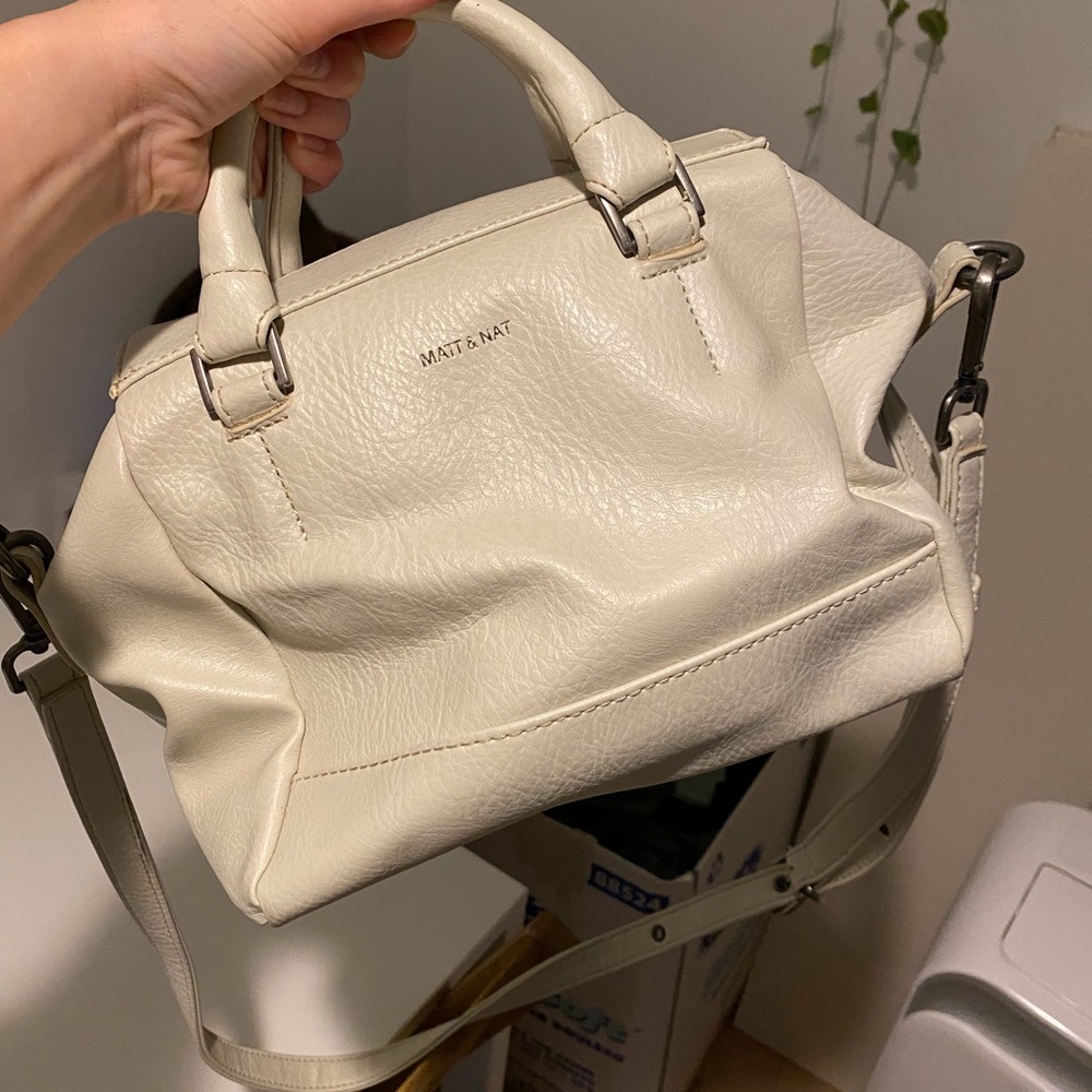 Matt & Nat Off-White Satchel Bag